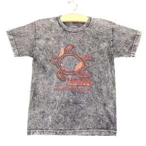 Vintage Hawaiian Lava Honu Turtle Graphic T-Shirt Boys Large Gray Dyed Acid Wash